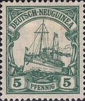 Deutsch-Neuguinea Nr. 21, 5 Pfennig