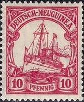 Deutsch-Neuguinea, britische Besetzung Nr. 5, 2,5 d auf 10 Pfennig