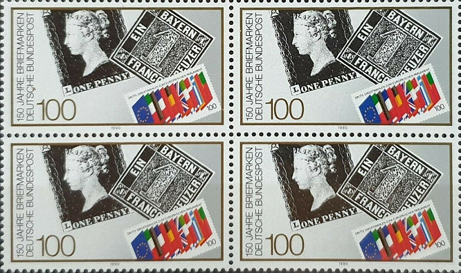 One Penny und Schwarzer Einser und Sachsen Dreier, 150 Jahre Briefmarken