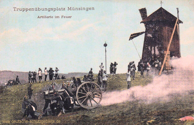 Truppenübungsplatz Müsingen, Artillerie im Feuer