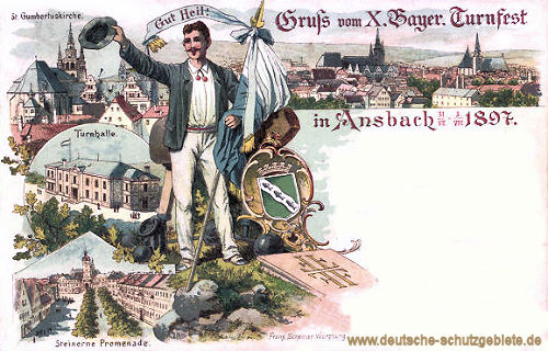 Ansbach, X. Bayer. Turnfest 1897