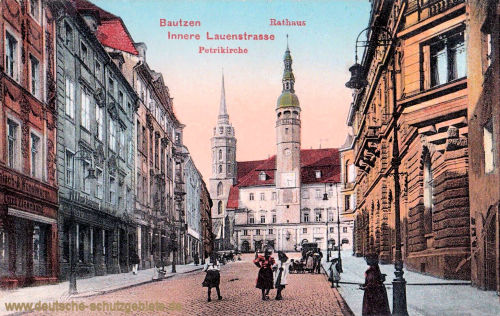 Bautzen, Rathaus, Innere Lauenstraße, Petriekirche