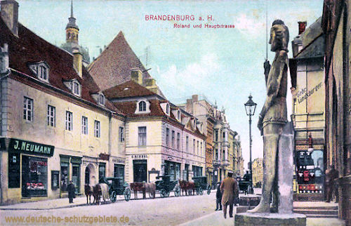 Brandenburg a. H., Roland und Hauptstraße