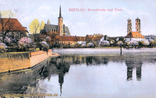 Breslau, Kreuzkirche und Dom