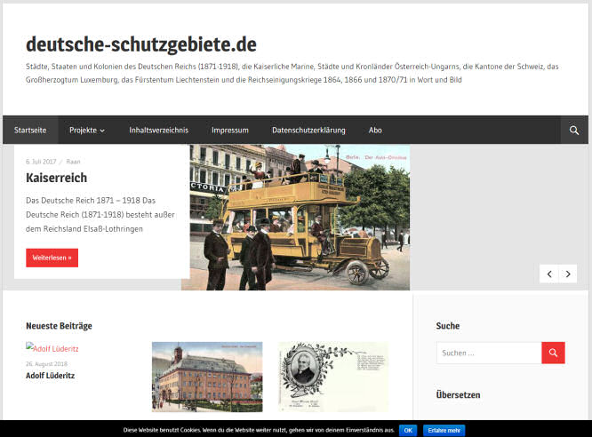 deutsche-schutzgebiete.de im Jahr 2018 (Screenshot archive.org)