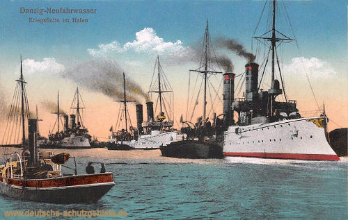 Danzig-Neufahrwasser, Kriegsflotte im Hafen