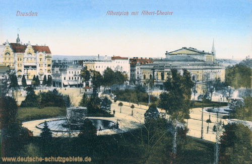 Dresden, Albertplatz mit Albert-Theater