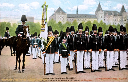 Kronprinz Georg von Sachsen, Parade auf dem Alaunplatz zu Dresden 1905