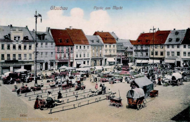 Glauchau, Partie am Markt