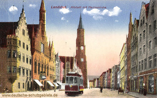 Landshut, Altstadt mit Martinskirche