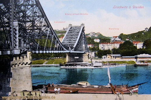 Loschwitz bei Dresden, König Albert-Brücke (Blaues Wunder)