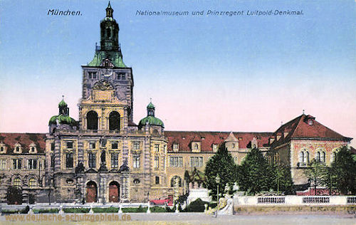 München, Nationalmuseum und Prinzregent Luitpold-Denkmal