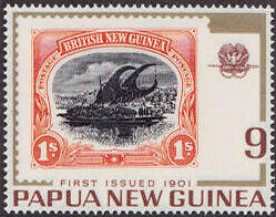 Marke aus British New Guinea 1901 zu 1 Schilling