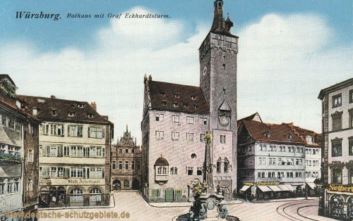 Würzburg, Rathaus mit Graf Eckardtsturm