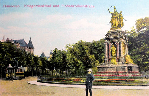 Hannover, Kriegerdenkmal und Hohenzollernstraße