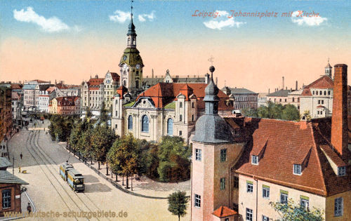 Leipzig, Johannisplatz mit Johanniskirche