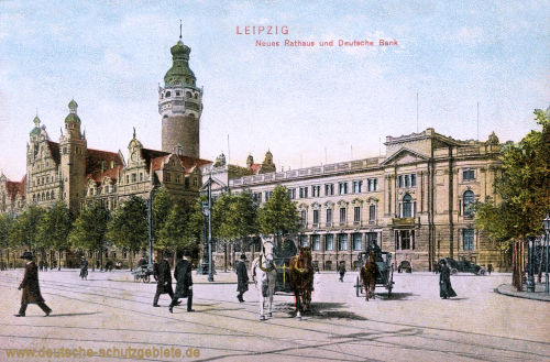Leipzig, Neues Rathaus und Deutsche Bank