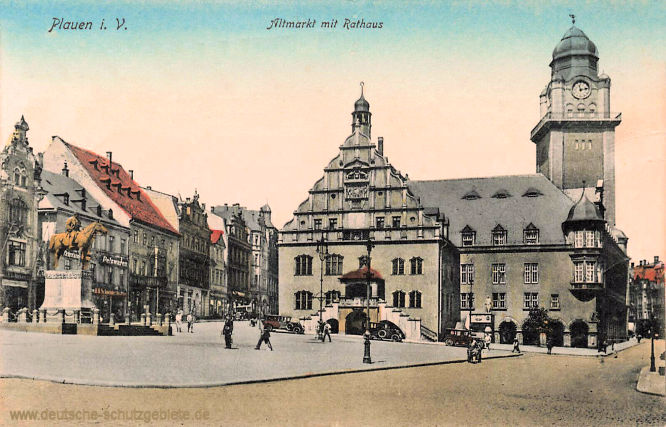 Plauen i. V., Altmarkt mit Rathaus
