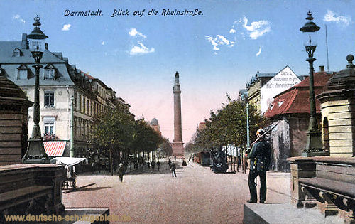 Darmstadt, Blick auf die Rheinstraße
