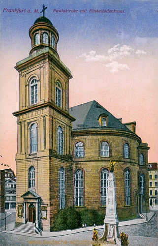Frankfurt a. M., Paulskirche mit Einheitsdenkmal