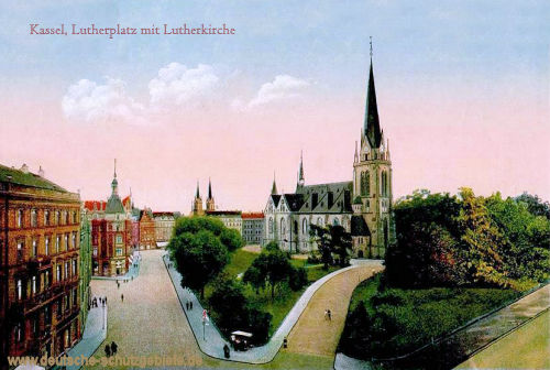 Kassel, Lutherplatz mit Lutherkirche