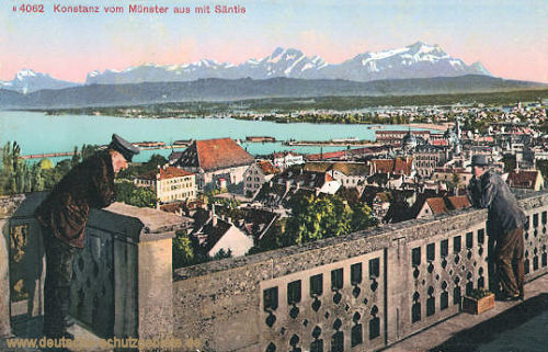 Konstanz vom Münster aus mit Säntis