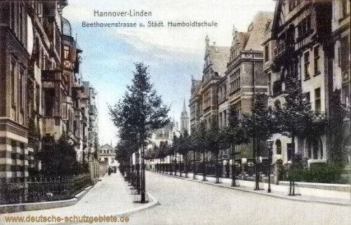 Linden, Beethovenstraße und Städtische Humboldtschule