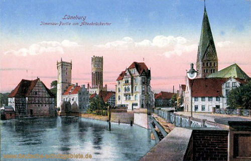 Lüneburg, Ilmenau-Partie am Altenbrückertor