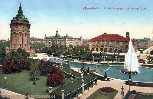 Mannheim, Friedrichsplatz mit Wasserturm