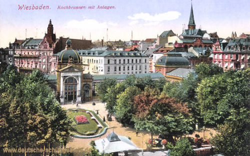 Wiesbaden, Kochbrunnen mit Anlagen