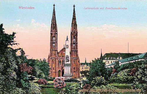 Wiesbaden, Luisenplatz, Bonifaziuskirche
