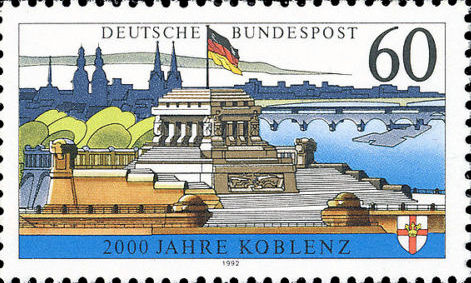 2000 Jahre Koblenz, Deutsche Bundespost 1992