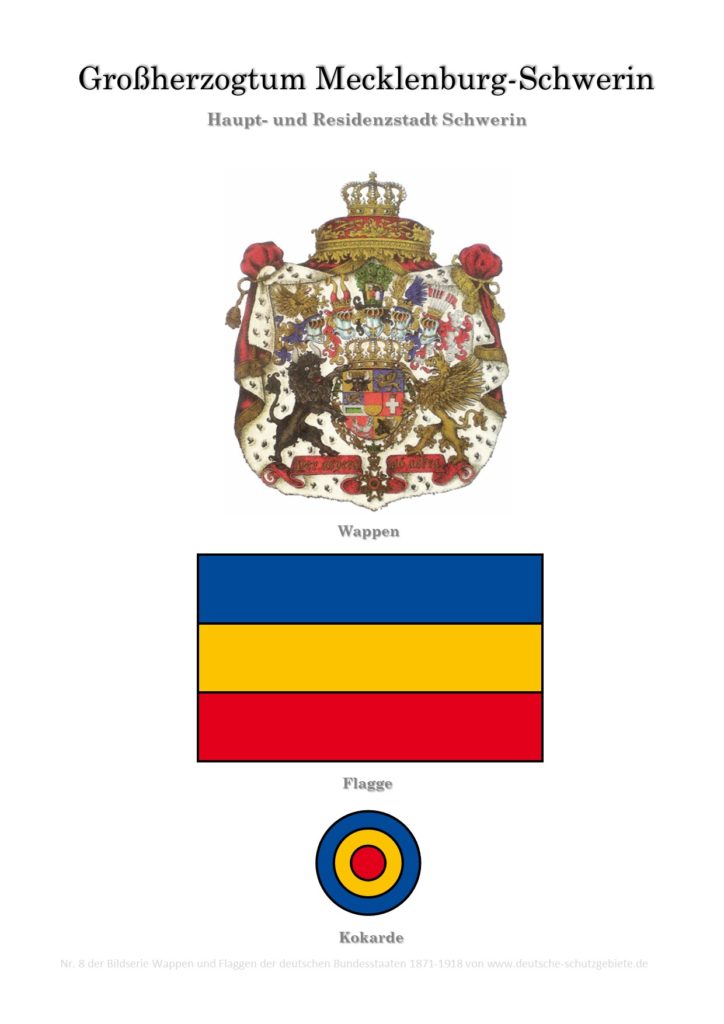 Großherzogtum Mecklenburg-Schwerin, Wappen, Flagge und Kokarde