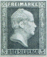 Briefmarke 3 Silbergroschen Preußen 1859, König Friedrich Wilhelm IV.