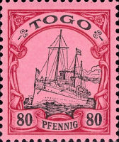 Togo Nr. 15, 80 Pfennig