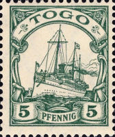 Togo Nr. 8, 5 Pfennig