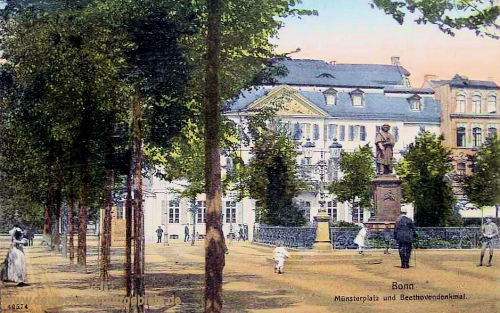 Bonn, Münsterplatz und Beethovendenkmal