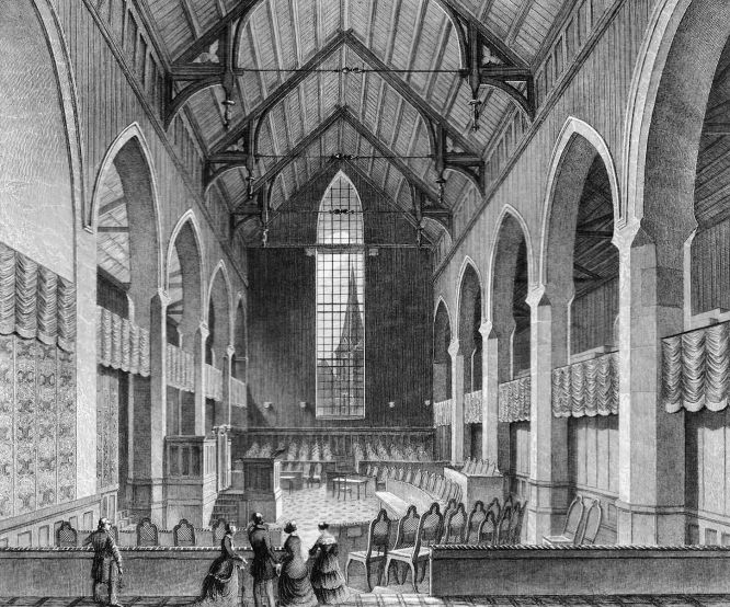 Das Volkshaus des Deutschen Parlaments in der Augustiner Kirche zu Erfurt 1850