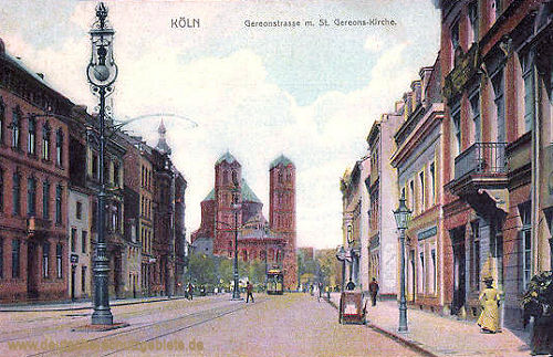 Köln. Gereonstraße mit St. Gereons-Kirche