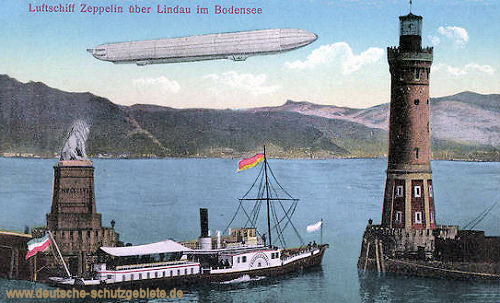 Luftschiff Zeppelin über Lindau im Bodensee