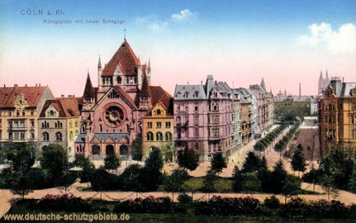 Köln, Königsplatz mit neuer Synagoge