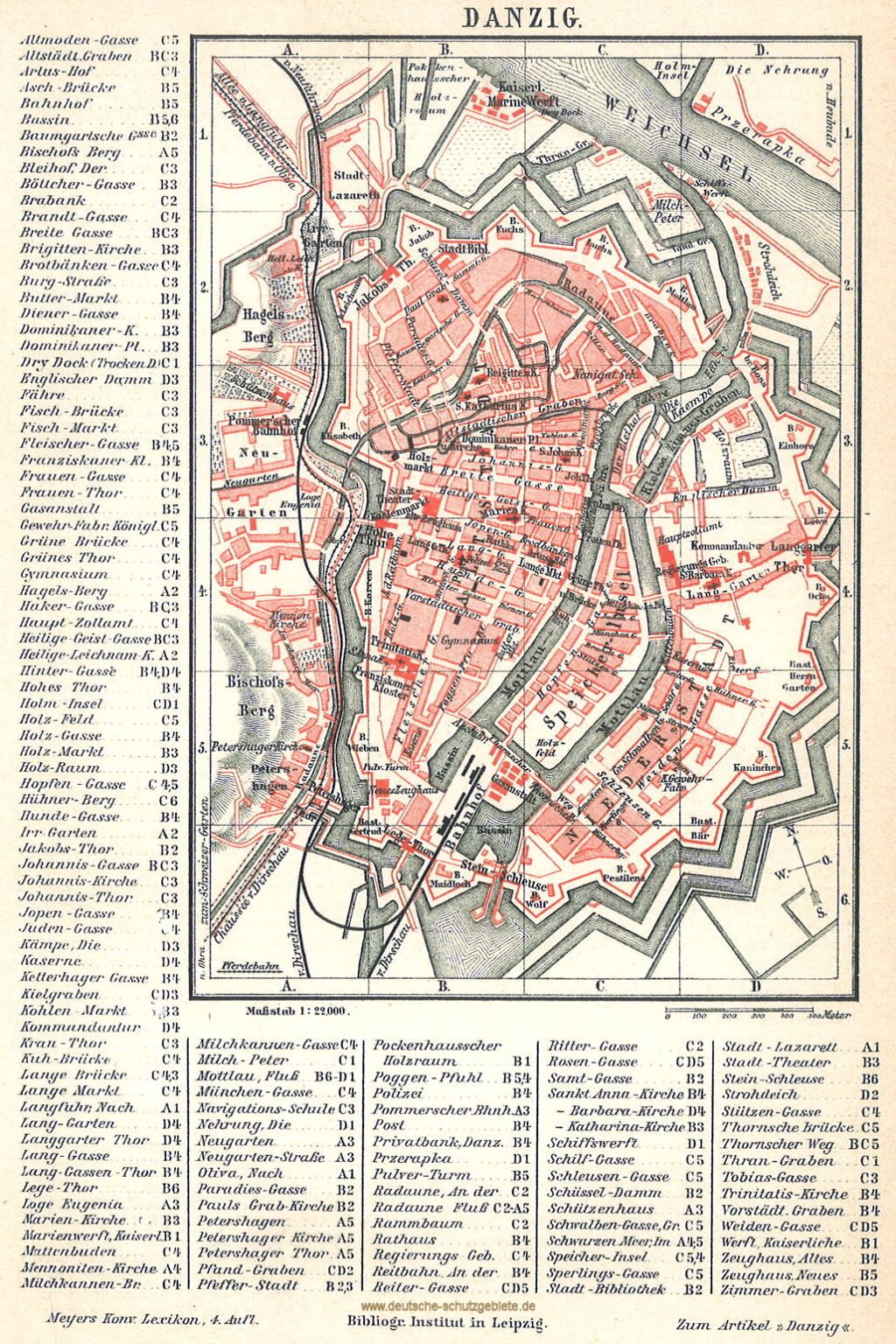 Danzig Westpreu En   Danzig Stadtplan 1890 1024x1536 