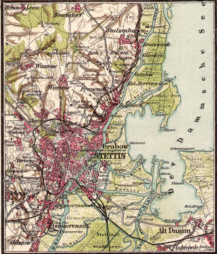 Stettin Stadtplan 1918