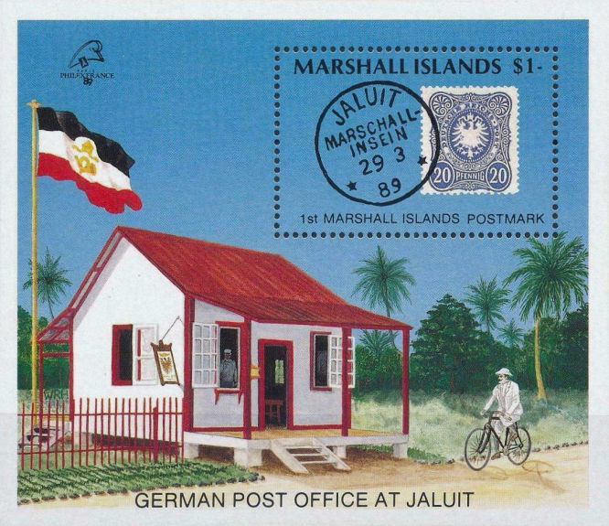 Marshall Islands 1 $ 1989. German Post Office at Jaluit.