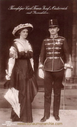 Thronfolger Carl Franz Josef von Österreich mit Gemahlin