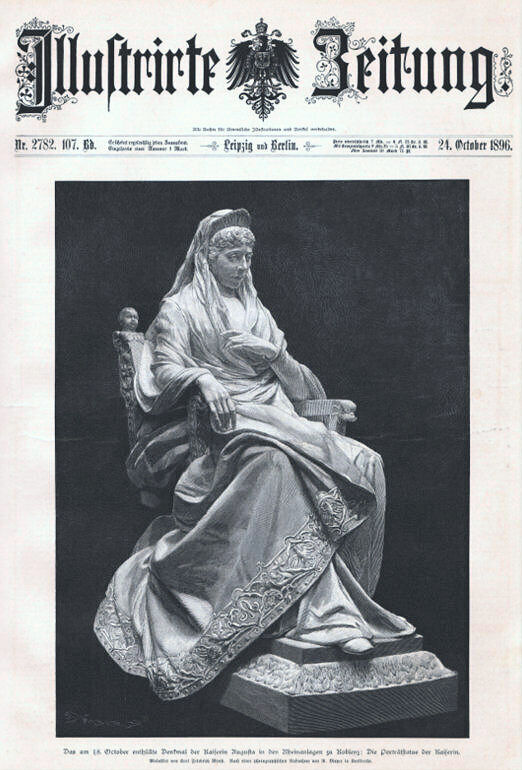 Kaiserin Augusta-Denkmal in Koblenz, Illustrierte Zeitung vom 24. Oktober 1896