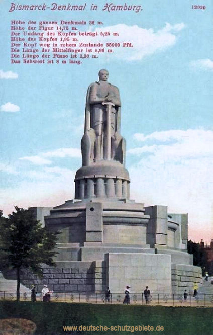 Bismarck-Denkmal in Hamburg.
