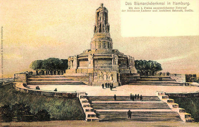 Das Bismarckdenkmal in Hamburg.